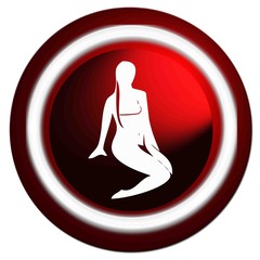 Zodiaque vierge rond rouge