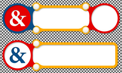 Two vector abstract frames for your text and ampersand