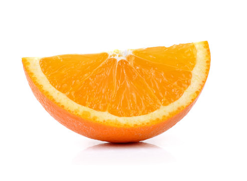 orange slice on white