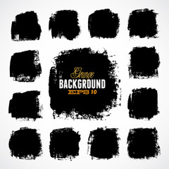 Abstract grunge ink draw shapes