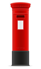 london red mail box vector illustration