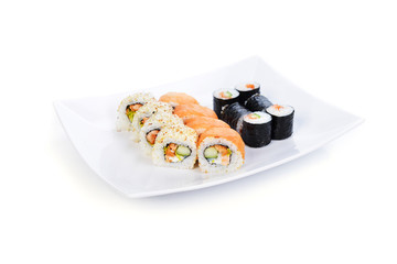 Delicious sushi rolls