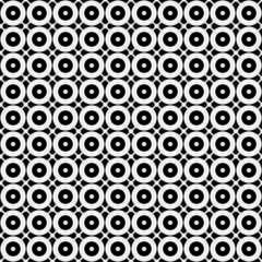 Abstract minimalistic black and white pattern, rounds
