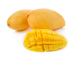 Ripe mango isolated on white background