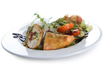 roasted chicken and  rice