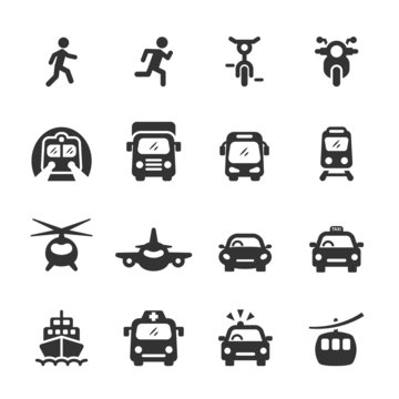transportation and vehicles icon set 5, vector eps 10