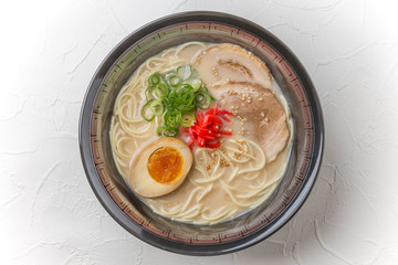 とんこつラーメン　 tonkotsu pork ramen Japanese food © norikko