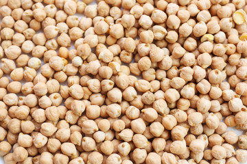 Background of raw chickpeas