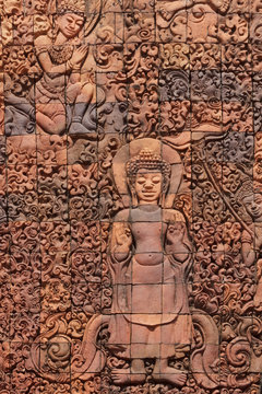 Sculpture of Buddha in the temple of Thailand