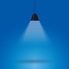 background is lit by lamps. concept of the idea. vector image