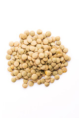 Lentils Isolated on White Background