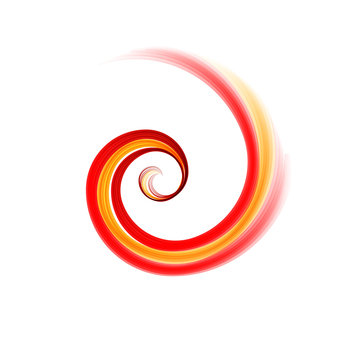 Vector sign vortex in yellow and red