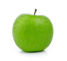 green apple on white background