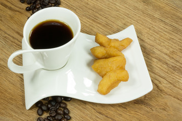 doughstick and coffee