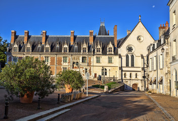 Fototapeta na wymiar The chateau Royal de Blois: the facade of the Louis XII wing.