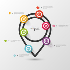 Infographics pointer. Vector design template