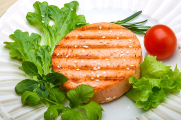 Salmon burger cutlet