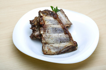 Roasted pork ribs