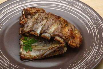 Roasted pork ribs
