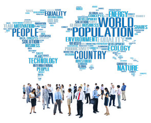 World Population Global People Community International Concept