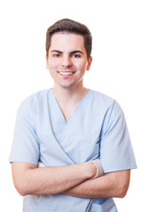 Friendly smiling male dentist