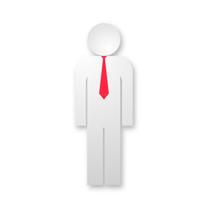 vector gentleman in the red tie