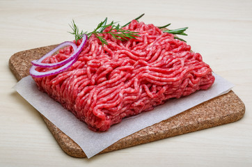 Raw beef minced meat