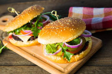 homemade hamburgers