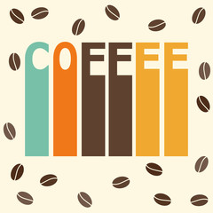 bright illustration on the theme of coffee time for design