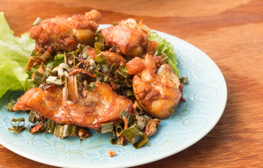 Hot Meat Dishes - Grilled Chicken Wings with Red Spicy Sauce