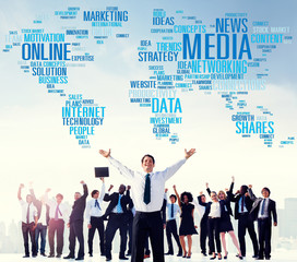 Media Social Media Network Technology Online Concept