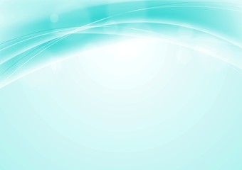 Turquoise blue abstract smooth wavy background