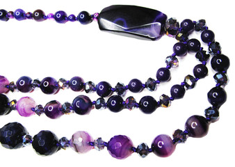 amethyst semiprecious beads necklace