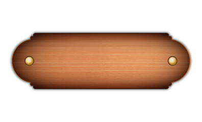 Vector wooden nameplate