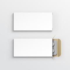 Fototapeta premium Vector Blank Package Box for Blister of Pills