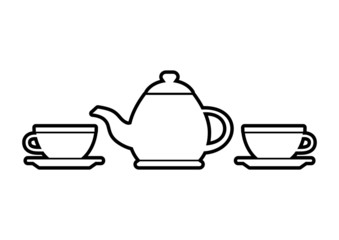 Tea vector icon on white background