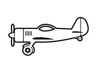 Plane vector icon on white background