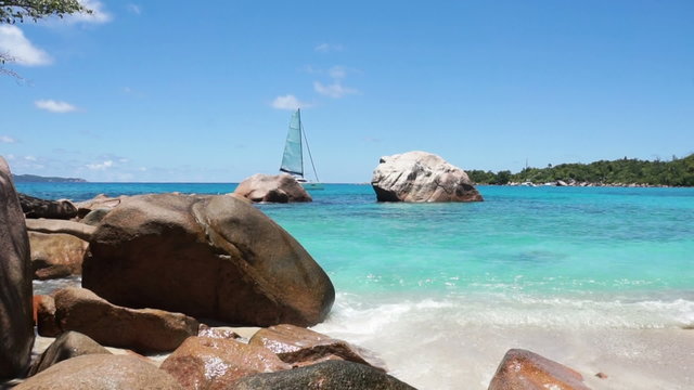 strand auf den seychellen