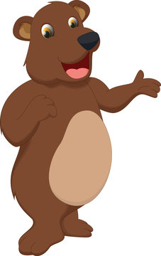 cute bear brown cartoon