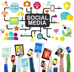 Social Media Social Networking Technology Connection Concept