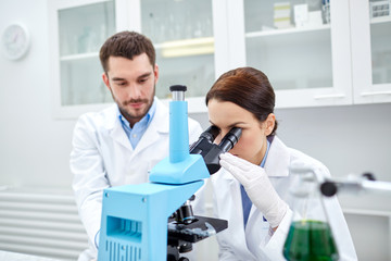 young scientists making test or research in lab