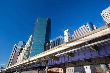 Obraz premium Highway and New York City Skyline