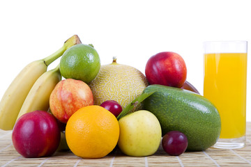 fruits and juice