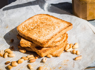 crunchy peanut butter on toast, English breakfast