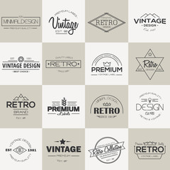 Obraz premium Minimal vintage Labels and badges collection