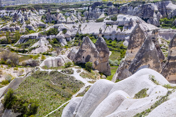 bizarre rock formations of Cappadocia, Turkey
