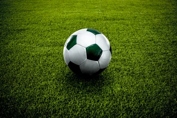 Photo sur Plexiglas Foot Fußball auf Rasen