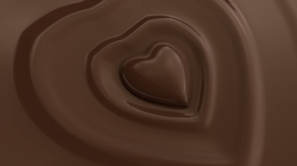 chocolate heart waves