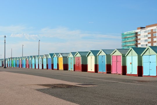 Beach Huts at Hove, Brighton, England