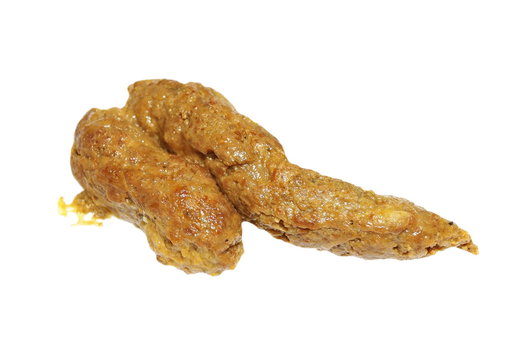 canine excrement, dog poop, isolated on white background фотография Stock |  Adobe Stock
